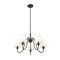 Z-Lite Gianna Chandelier, 5-Light, 26 In.W x 15.75 In.H, Matte Black/White 7509-5-26MB - alternate 4